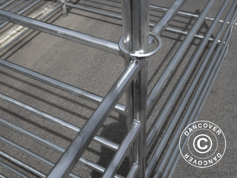 Animal enclosure, 1.5x1.22 m, 8 pcs., Silver