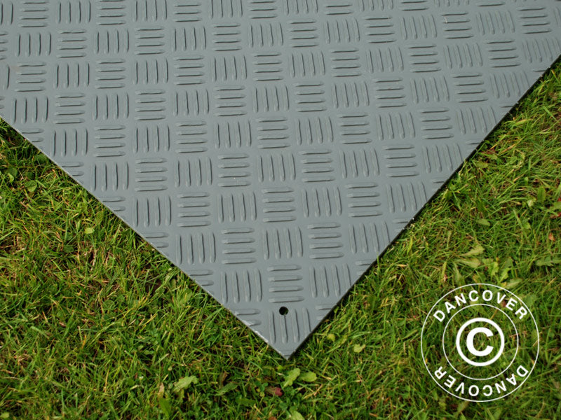 Party flooring and ground protection mat, 0.96 m², 80x120x0.6cm, Grey, 1 pc.