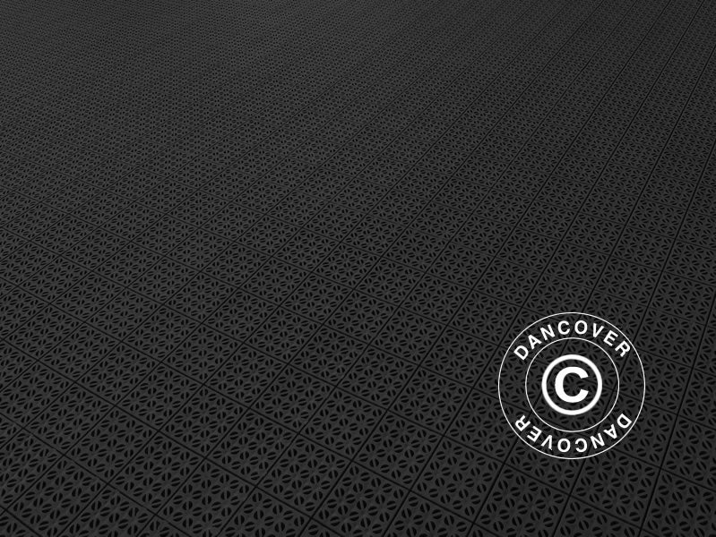 Plastic flooring Basic, Multiplate, Black, 9.84 m²