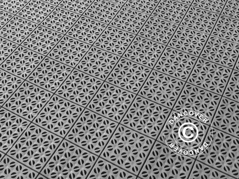 Plastic flooring Basic, Multiplate, Grey, 9.84 m²