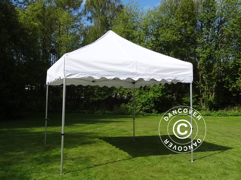 Pop up gazebo FleXtents PRO "Wave" 3x3 m White, incl. 4 sidewalls
