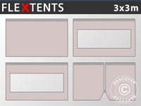 Zijwandset voor Vouwtent FleXtents 3x3m, Latte