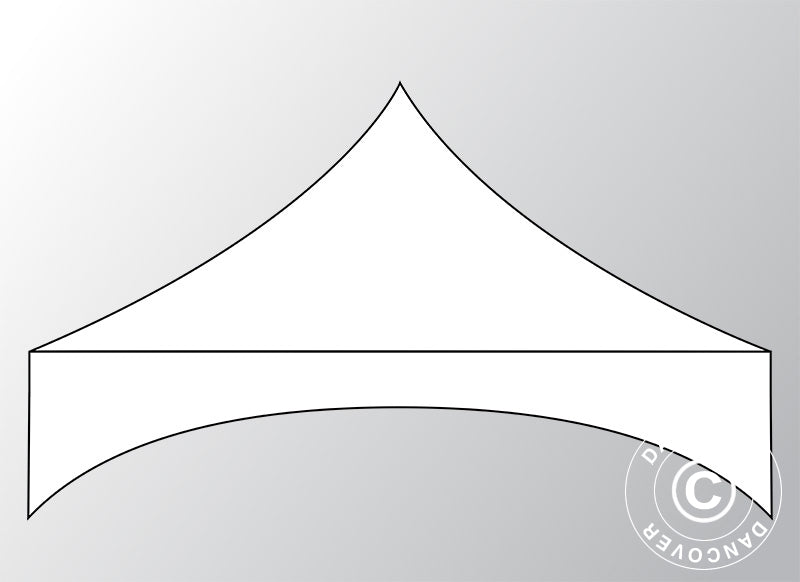 Copertura del tetto "Arched" per il Gazebo pieghevole FleXtents 3x6m, Bianco