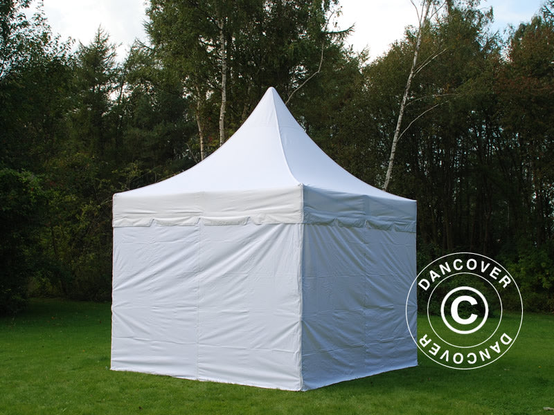 Pop up gazebo FleXtents PRO Peak Pagoda 3x3 m White, incl. 4 sidewalls