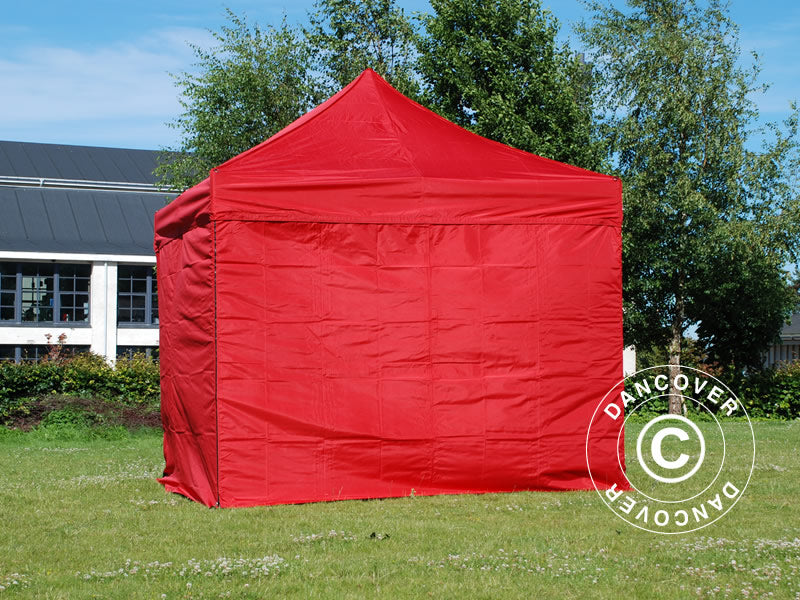 Vouwtent FleXtents Xtreme 50 3x3m Rood, inkl. 4 Zijwanden