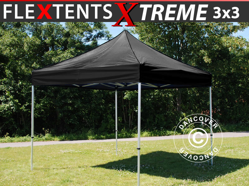 Gazebo pieghevole FleXtents Xtreme 50 3x3m Nero