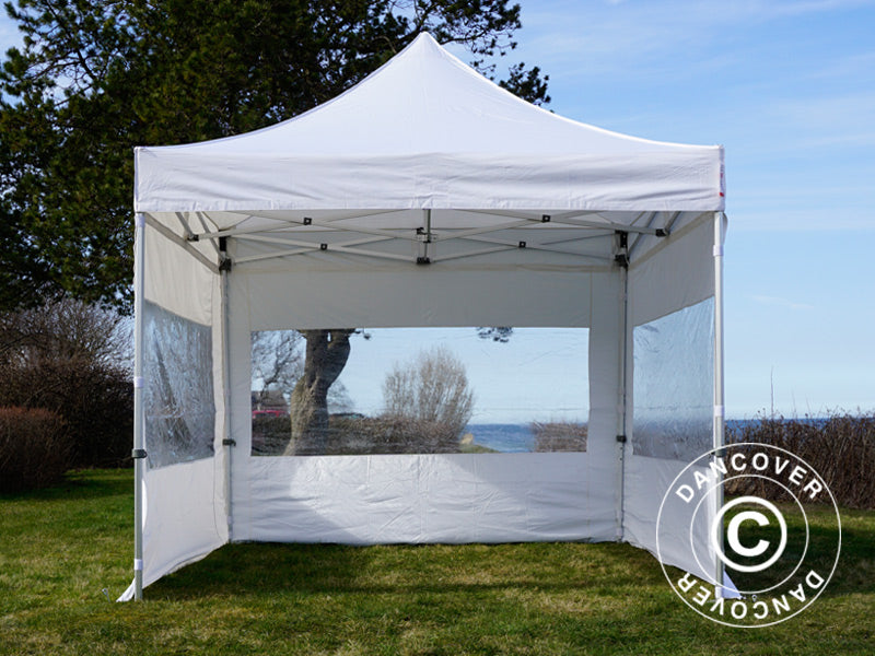 Pop up gazebo FleXtents PRO 3x3 m White, incl. 4 sidewalls