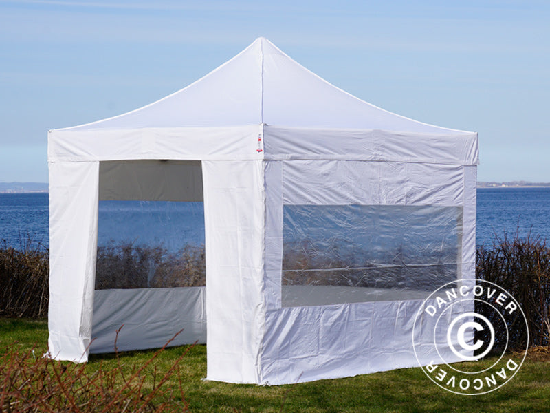 Pop up gazebo FleXtents PRO 3x3 m White, incl. 4 sidewalls