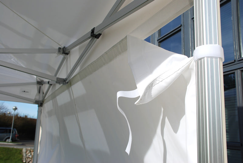 Gazebo pieghevole FleXtents PRO 3x3m Argento, inclusi 4 fianchi