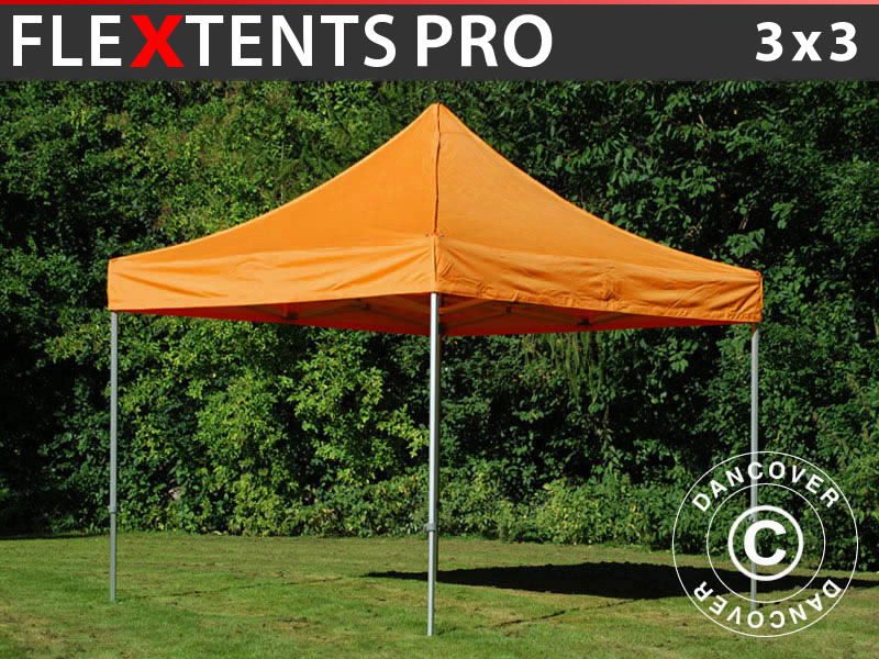Carpa plegable FleXtents PRO 3x3m Naranja