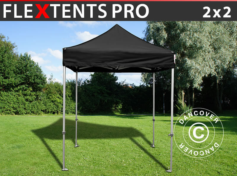 Faltzelt FleXtents PRO 2x2m Schwarz – Jetzt online kaufen