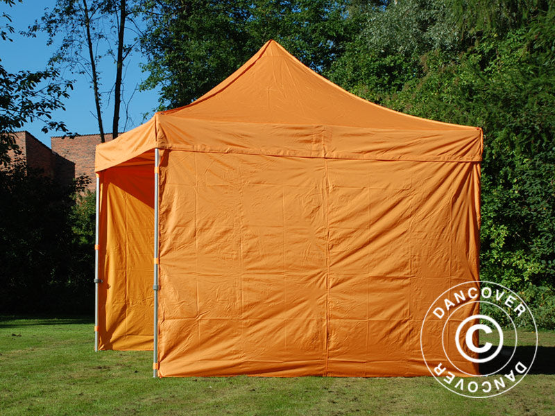 Brzo sklopivi paviljon FleXtents Pro 3x3m Narandžasta, uključ. 4 bočne stranice