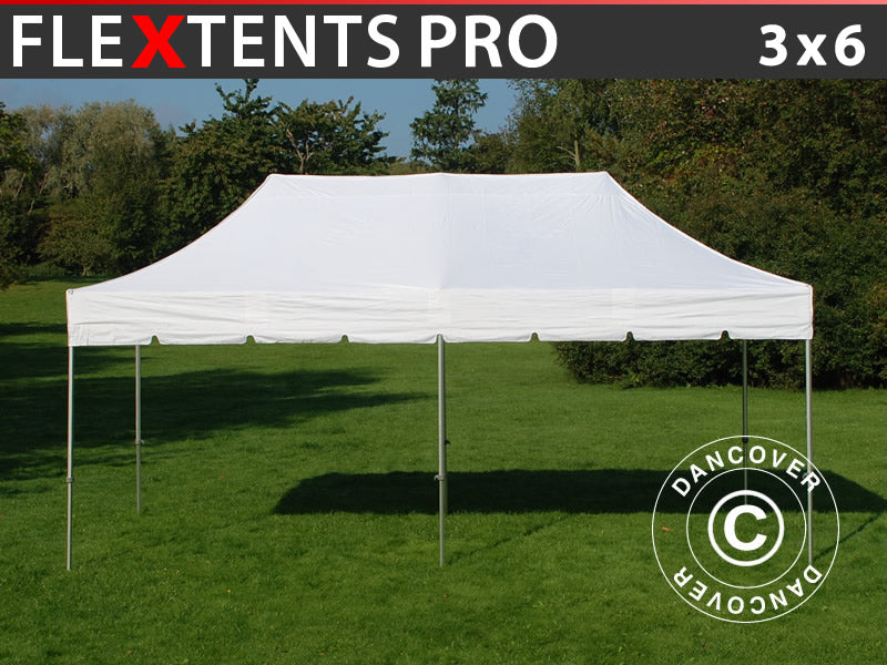 Prekybinė palapinė FleXtents PRO "Peaked" 3x6m Balta