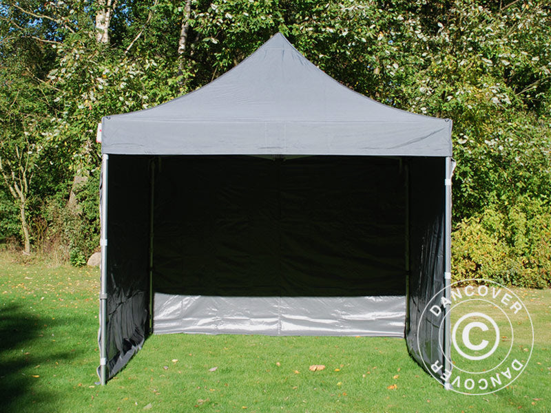 Pop up gazebo FleXtents PRO 3x3 m Grey, incl. 4 sidewalls