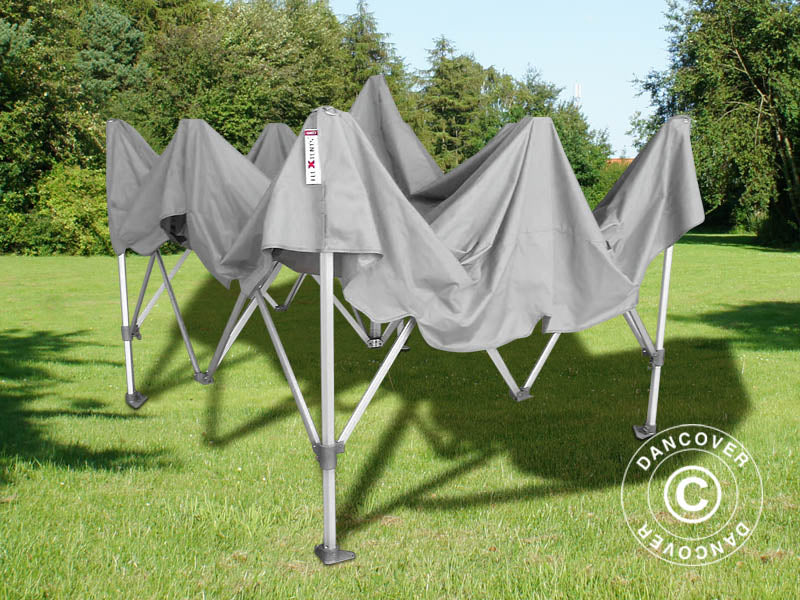 Pop up gazebo FleXtents PRO 3x3 m Grey, incl. 4 sidewalls