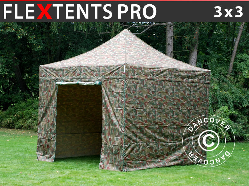 Faltzelt FleXtents PRO 3x3m Camouflage – Jetzt kaufen bei Dancover