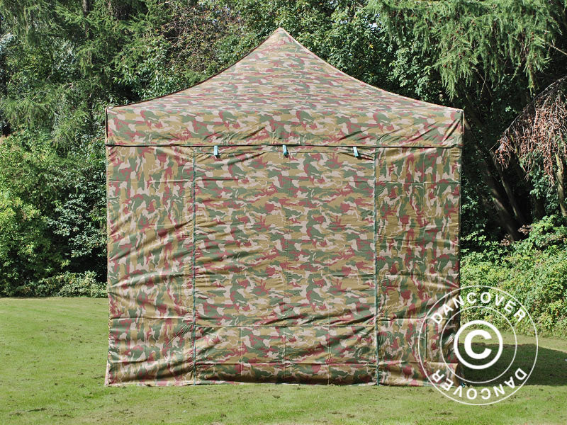 Vouwtent FleXtents PRO 3x6m Camouflage/Militair, inkl. 6 Zijwanden