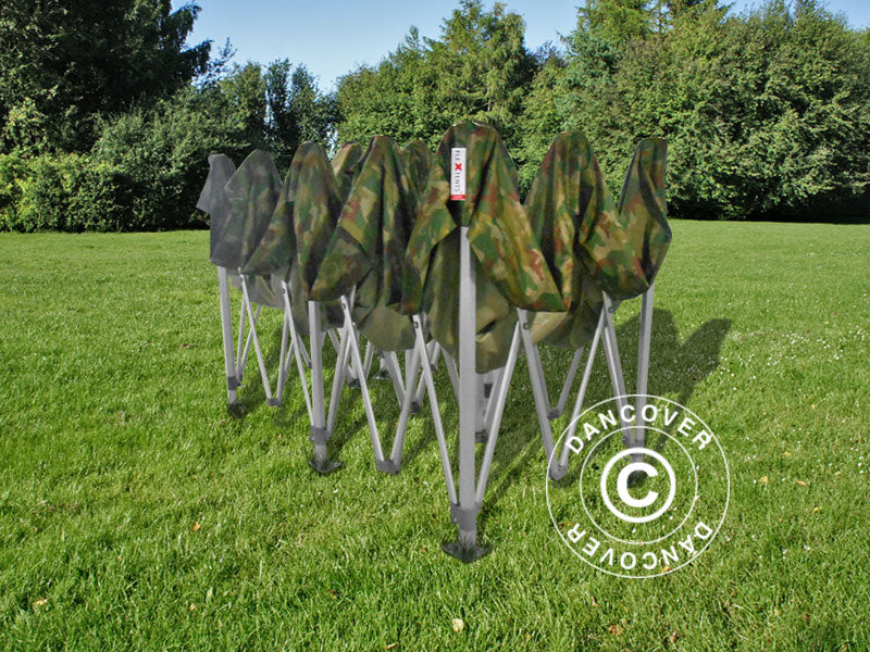 Vouwtent FleXtents PRO 3x6m Camouflage/Militair, inkl. 6 Zijwanden