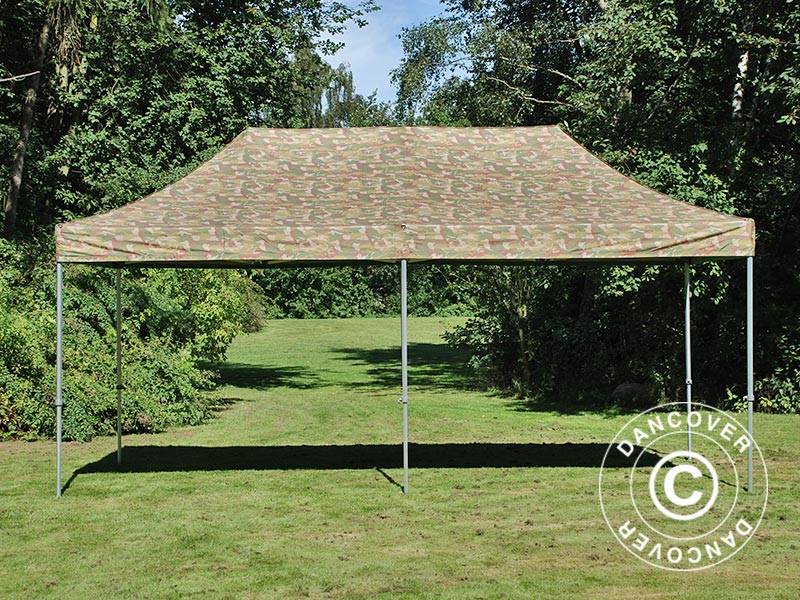 Vouwtent FleXtents PRO 3x6m Camouflage/Militair, inkl. 6 Zijwanden