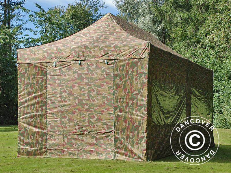 Flext. Pro 3x6m Camouflage Top+Frame+Sidewalls GL