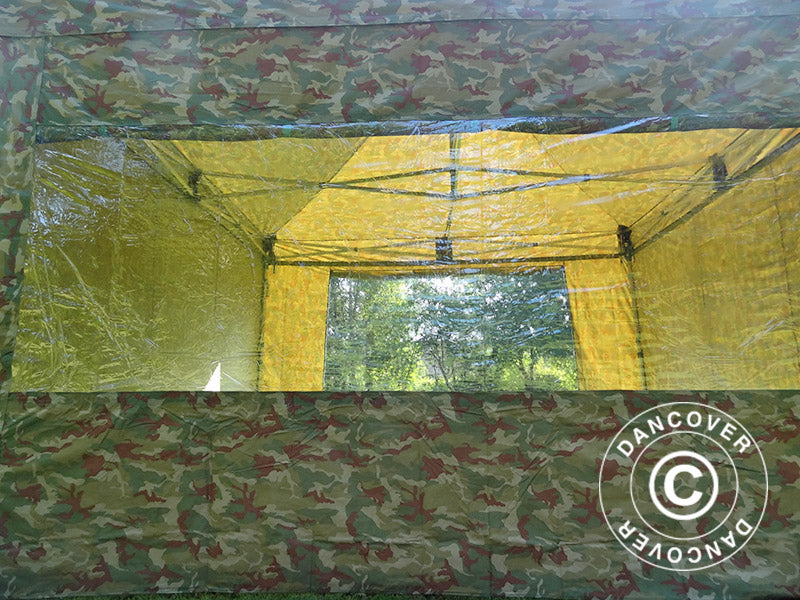 Gazebo pieghevole FleXtents PRO 4x4m Camouflage, inclusi 4 fianchi