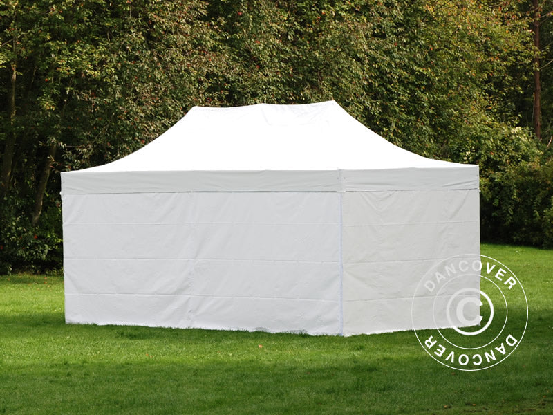 Faltzelt FleXtents Xtreme 50 Heavy Duty 3x6m Weiß, mit 6 Seitenwänden