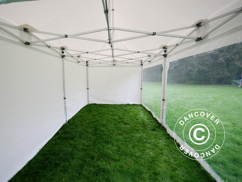Faltzelt FleXtents Xtreme 50 Heavy Duty 3x6m Weiß, mit 6 Seitenwänden