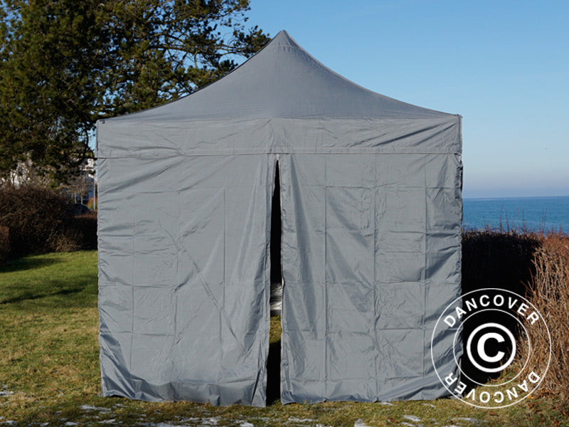 Pop up gazebo FleXtents PRO 3x6 m Grey, incl. 6 sidewalls