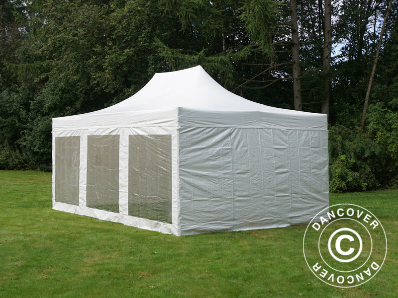 Tente Pliante FleXtents Xtreme 50 Heavy Duty 4x6m Blanc, avec 8 cotés