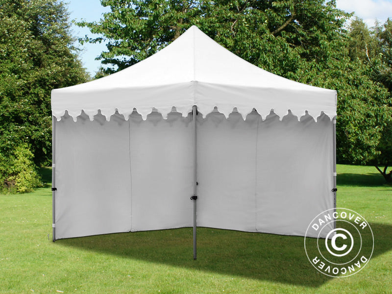 Saliekamā nojume FleXtents PRO "Morocco" 3x3m Balts, ar 4 sānu sienām