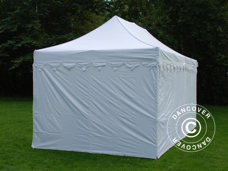 Gazebo pieghevole FleXtents PRO "Morocco" 3x6m Bianco, incl. 6 fianchi