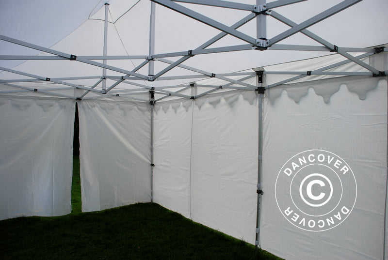 Faltzelt FleXtents PRO "Morocco" 3x6m Weiß, mit 6 Seitenwänden