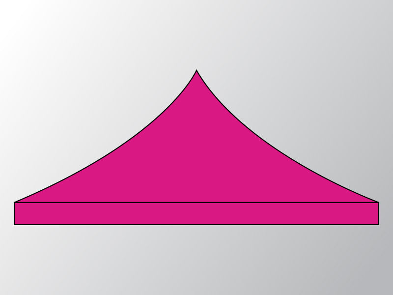 Cubierta para el techo para Carpa plegable FleXtents 3x3m, Rosa
