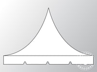 Dachplane für Faltzelt FleXtents PRO Pagoda 3x6m, Weiß