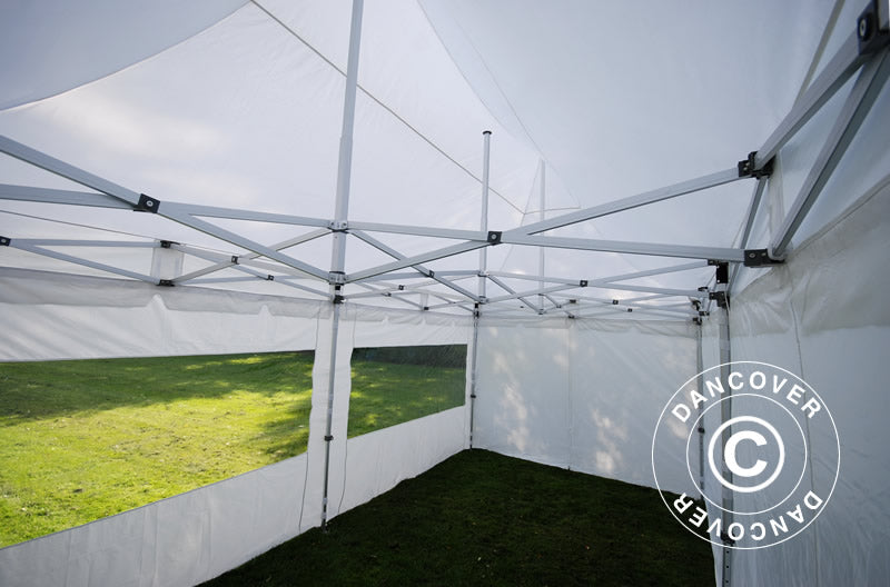 Faltzelt FleXtents PRO Peak Pagoda 3x6m Weiß, mit 6 Seitenwände