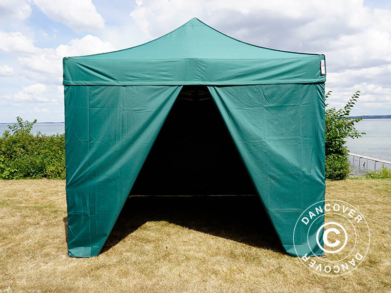 Prekybinė palapinė FleXtents Xtreme 60 3x3m Zalia, įsk. 4 šonines sienas