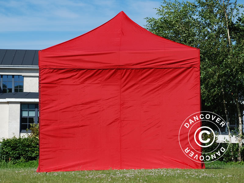 Vouwtent FleXtents Xtreme 60 3x3m Rood, inkl. 4 Zijwanden