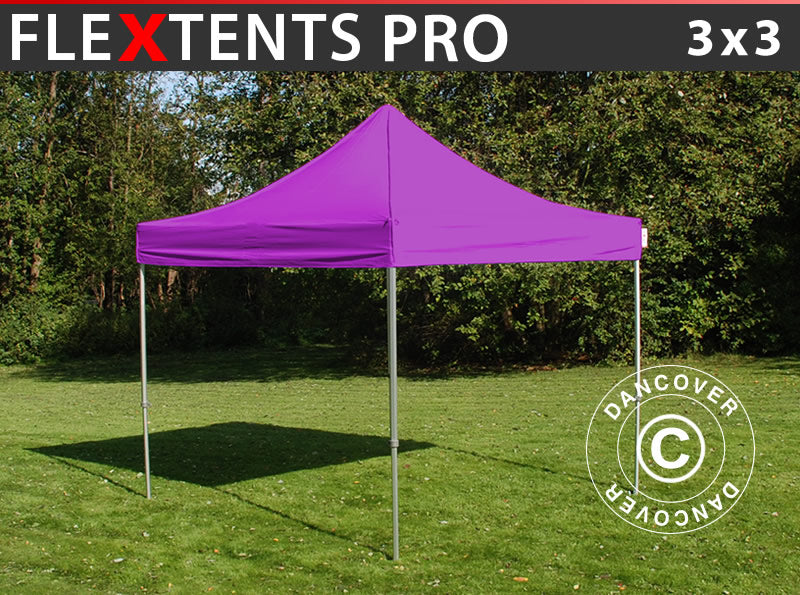 Carpa plegable FleXtents PRO 3x3m Morado
