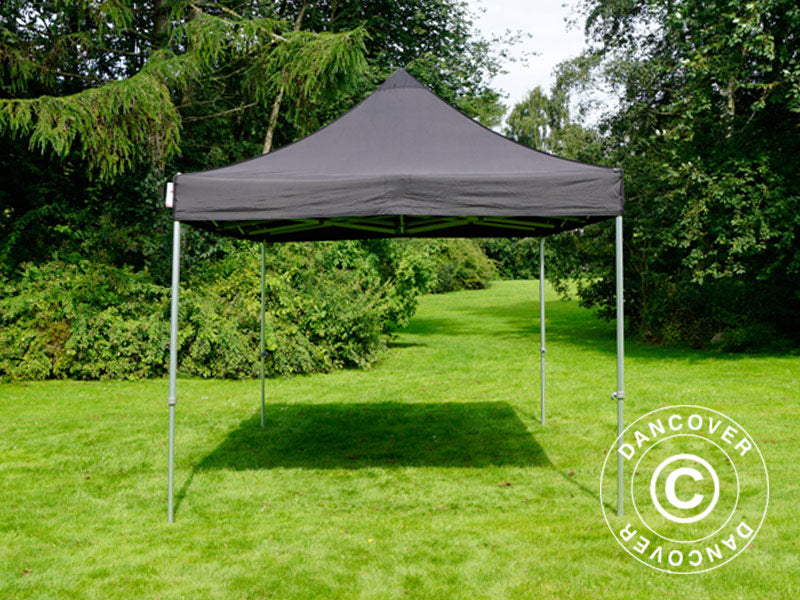 Faltzelt FleXtents PRO 3x4,5m Schwarz, mit 4 Seitenwänden