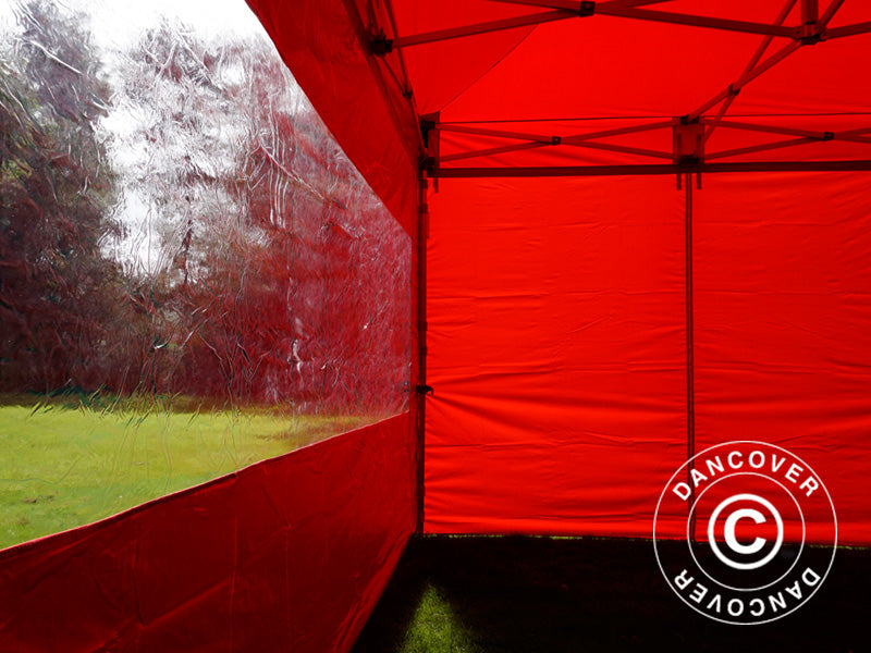 Pop up gazebo FleXtents PRO 3x4.5 m Red, incl. 4 sidewalls