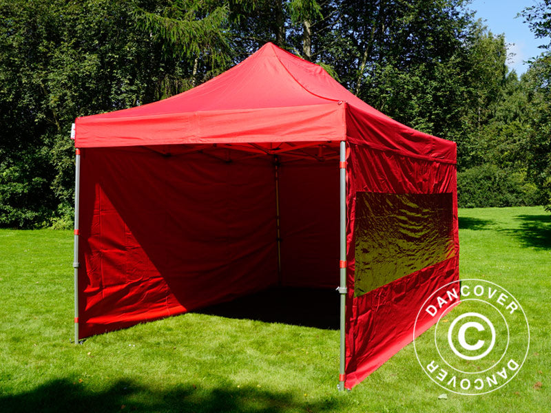 Pop up gazebo FleXtents PRO 3x4.5 m Red, incl. 4 sidewalls