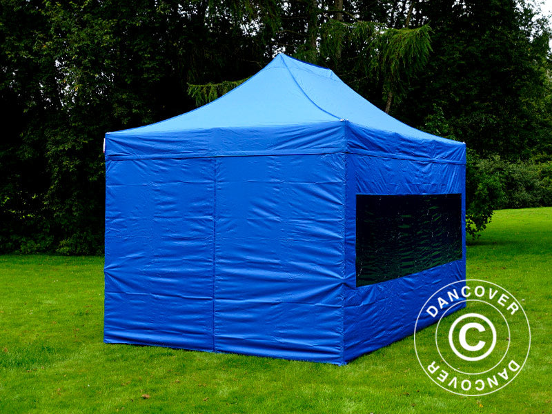 Tenda Dobrável FleXtents PRO 3x4,5m Azul, incl. 4 paredes laterais