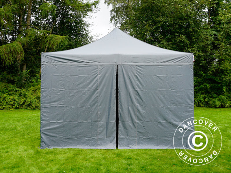 Carpa plegable FleXtents PRO 4x4m Gris, Incl. 4 lados
