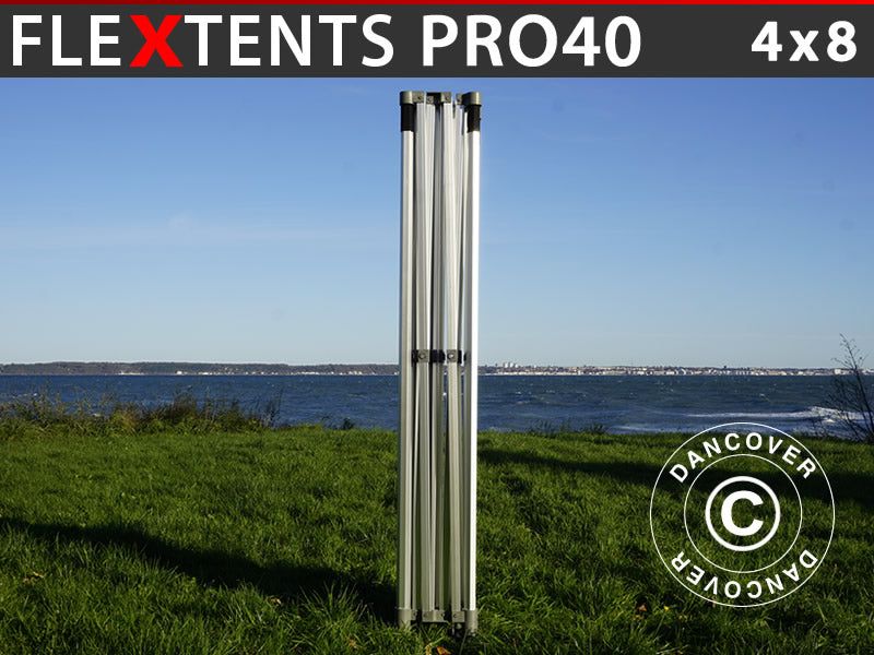 Aluminiumrahmen für Faltzelt FleXtents PRO 4x8m, 6 Beine, 40mm