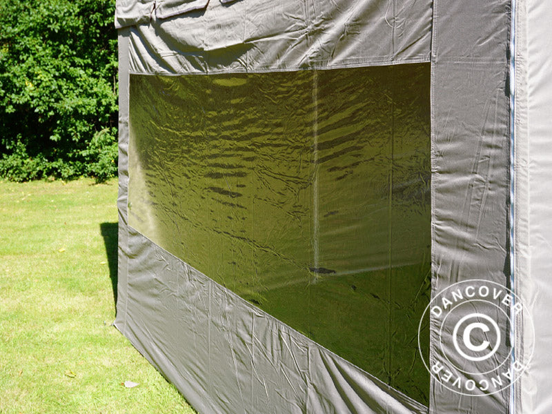 Faltzelt FleXtents PRO Peak Pagoda 3x3m Latte, mit 4 Seitenwänden