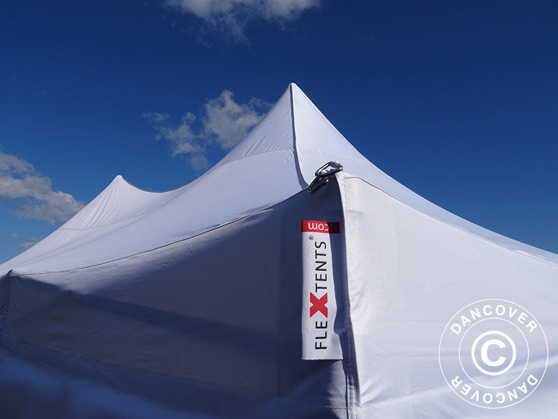 Pikateltta FleXtents PRO Peak Pagoda 4x8m Valkoinen, sis. 6 sivuseinää