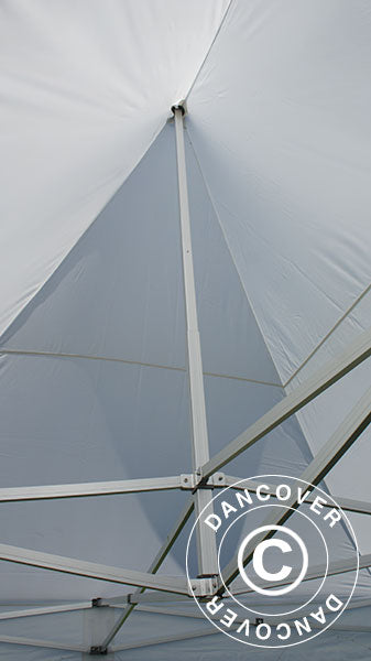 Tente pliante FleXtents PRO Peak Pagoda 4x8m Blanc, Incl. 6 parois latérales