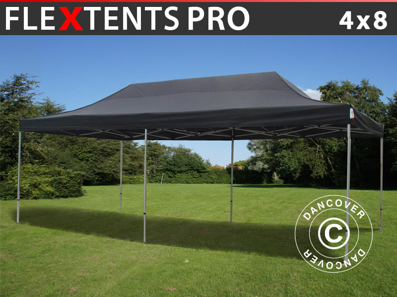 Faltzelt FleXtents PRO 4x8m Schwarz – Sortiment ansehen