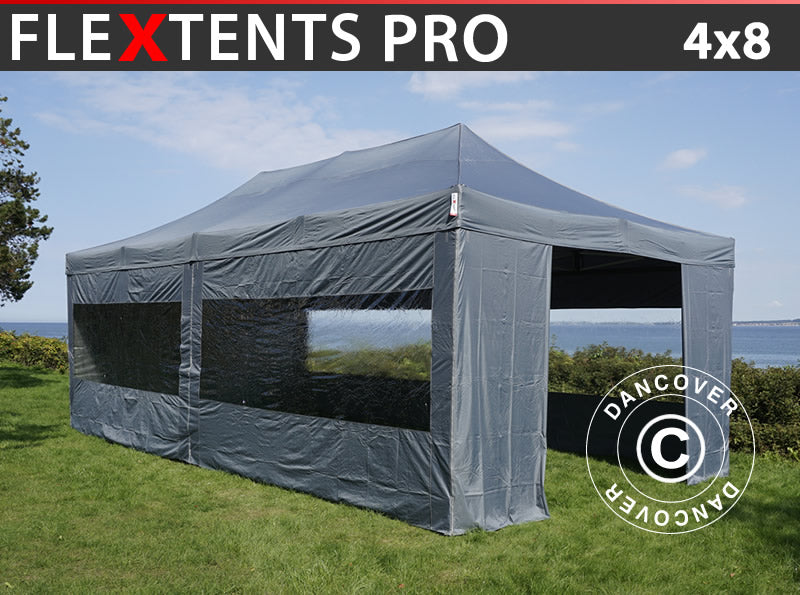faltzelt 8x4m Faltzelt FleXtents PRO. Faltzelt 4x8. Faltzelt Grau. Jetzt kaufen