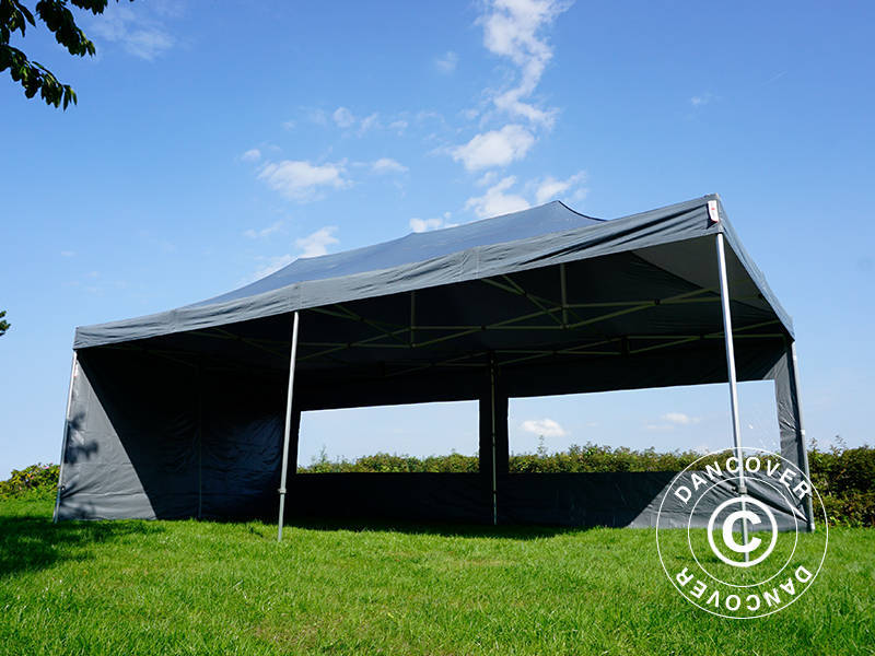 Brzo sklopivi paviljon FleXtents Xtreme 50 4x8m Siva, uključ. 6 bočne stranice